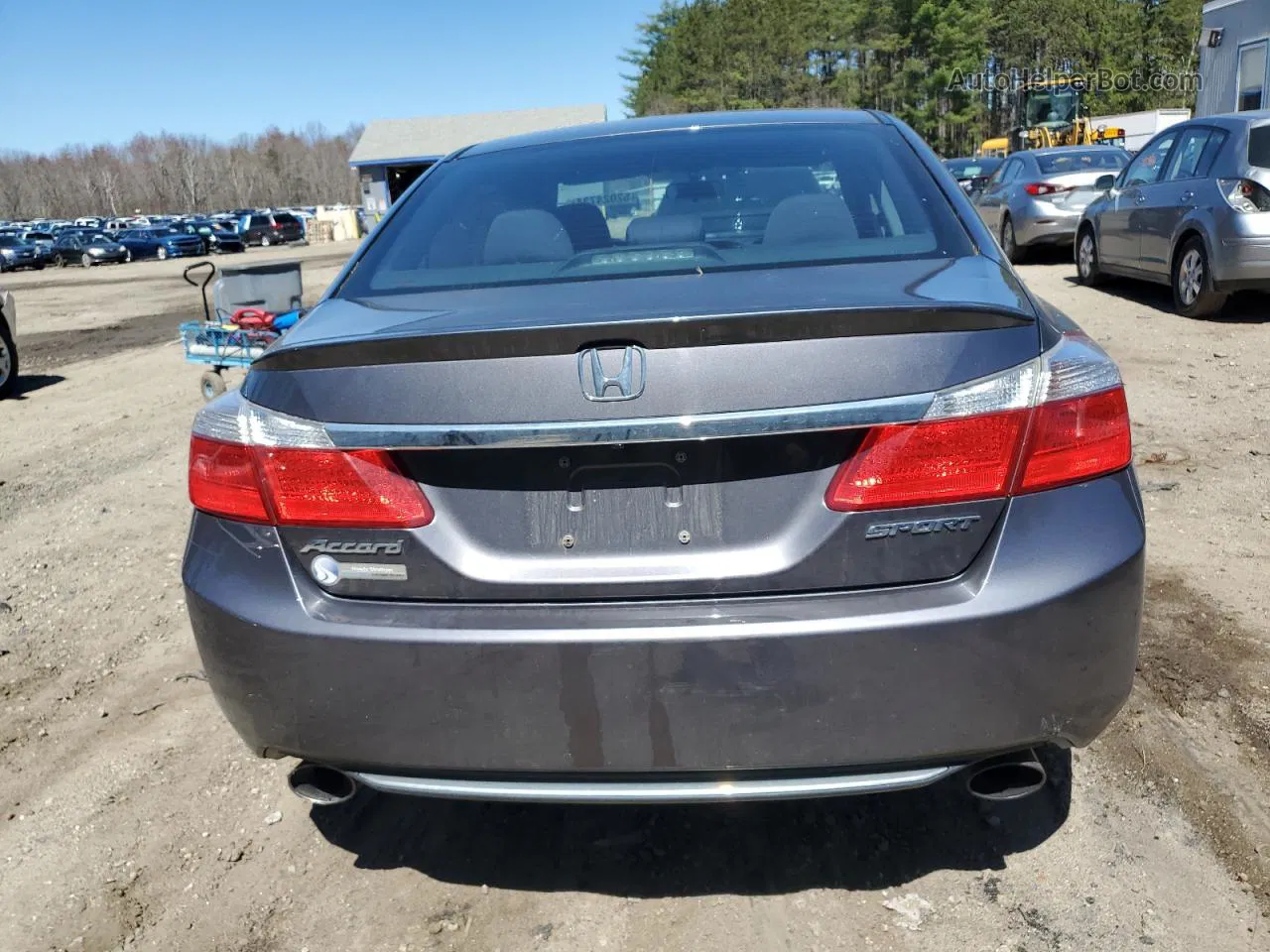 2015 Honda Accord Sport Gray vin: 1HGCR2E58FA040866