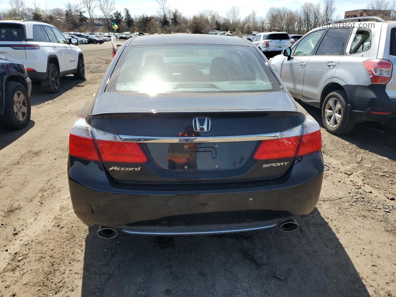 2015 Honda Accord Sport Черный vin: 1HGCR2E59FA192638