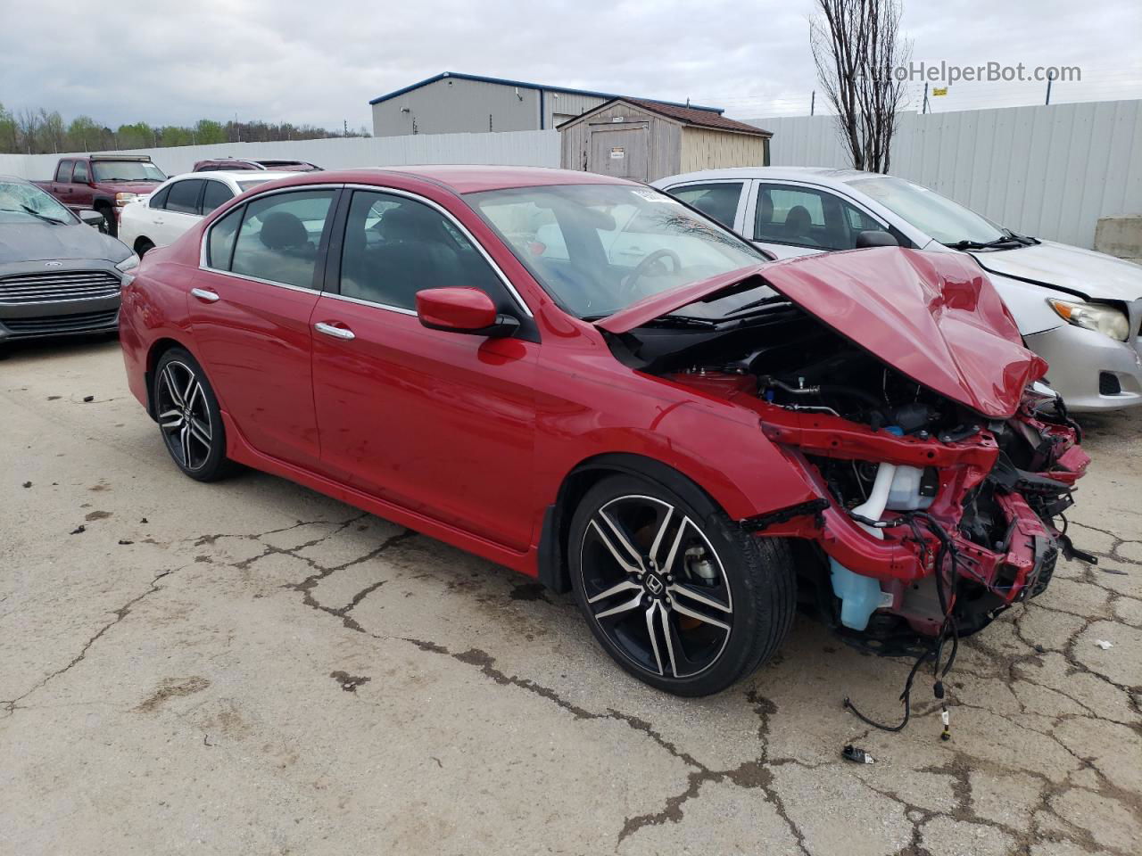 2017 Honda Accord Sport Красный vin: 1HGCR2E5XHA152085