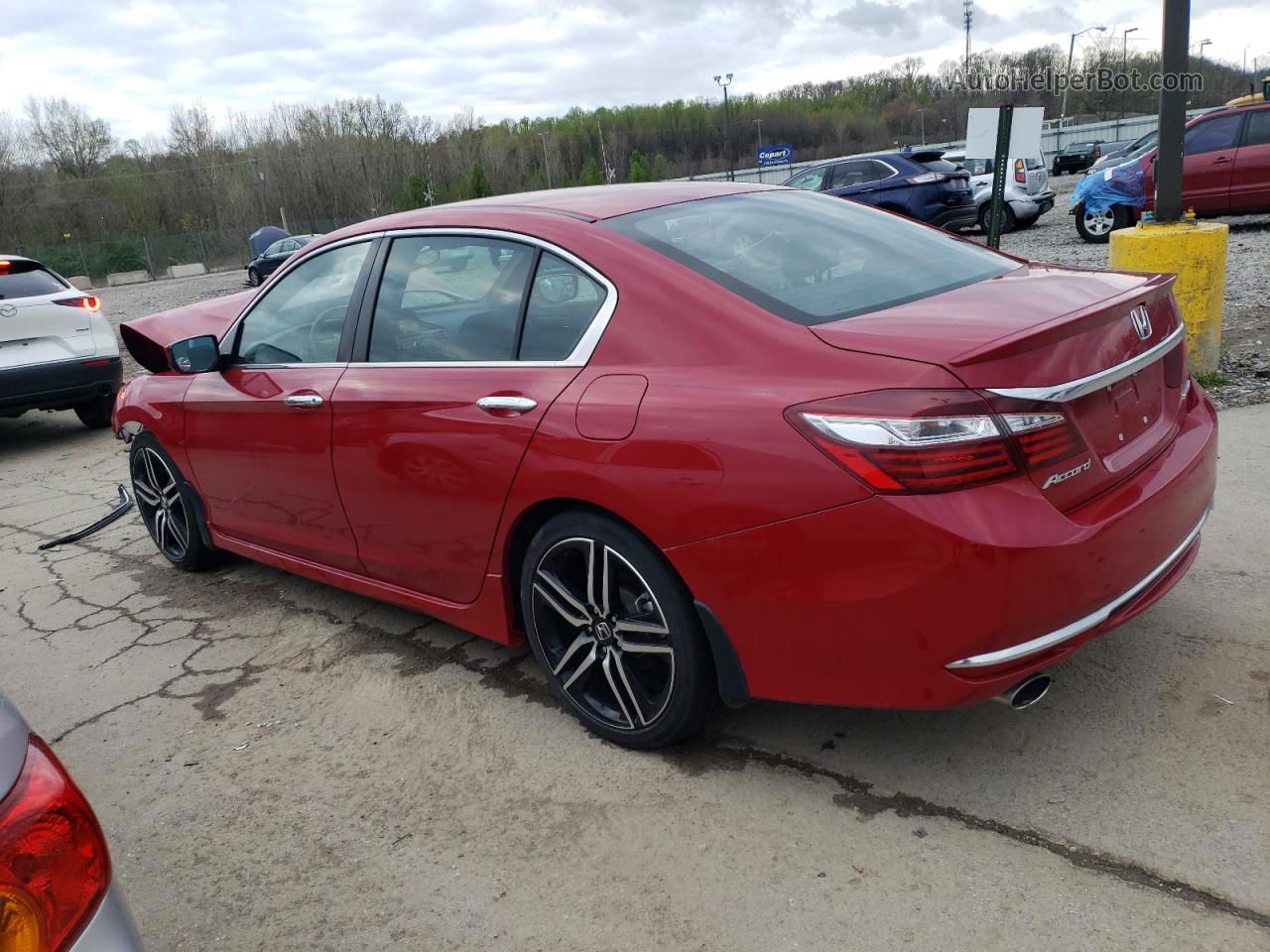 2017 Honda Accord Sport Красный vin: 1HGCR2E5XHA152085