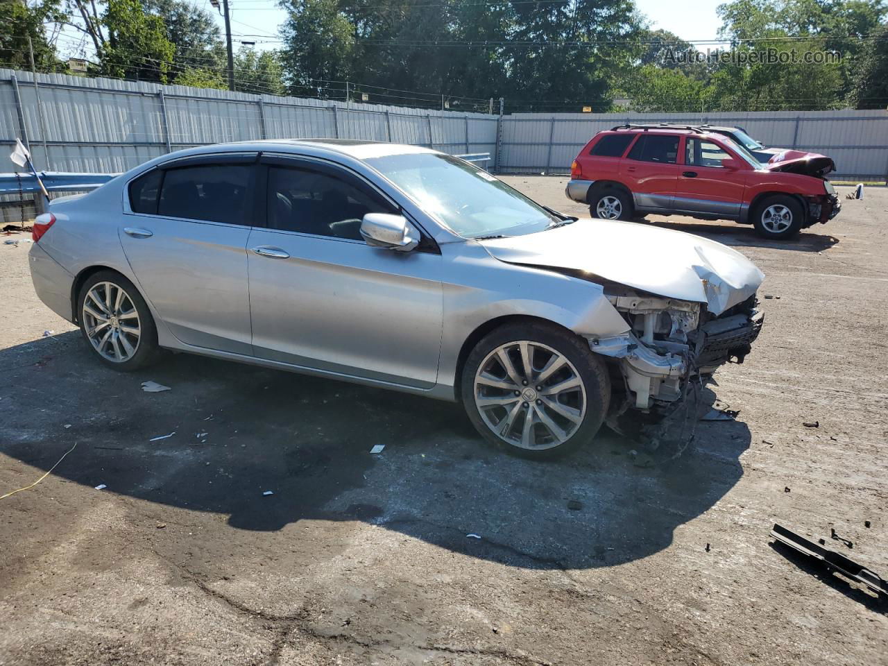 2014 Honda Accord Ex Серебряный vin: 1HGCR2E72EA083809