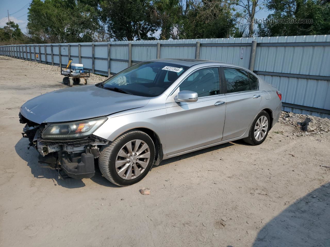 2014 Honda Accord Ex Silver vin: 1HGCR2E76EA224087