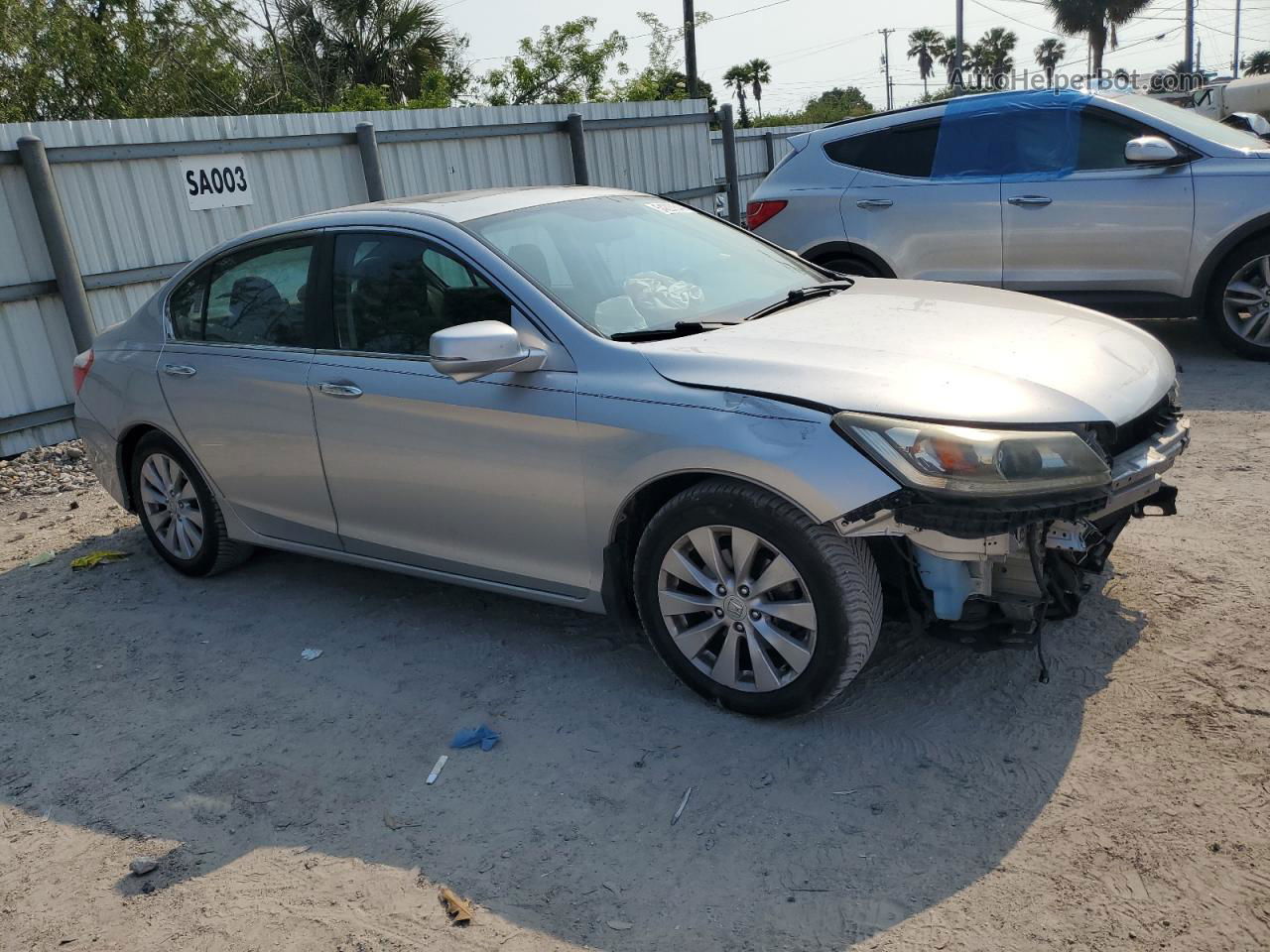 2014 Honda Accord Ex Silver vin: 1HGCR2E76EA224087