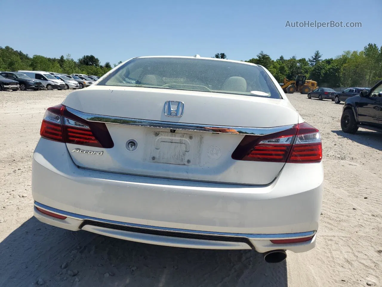 2017 Honda Accord Ex White vin: 1HGCR2F00HA046876