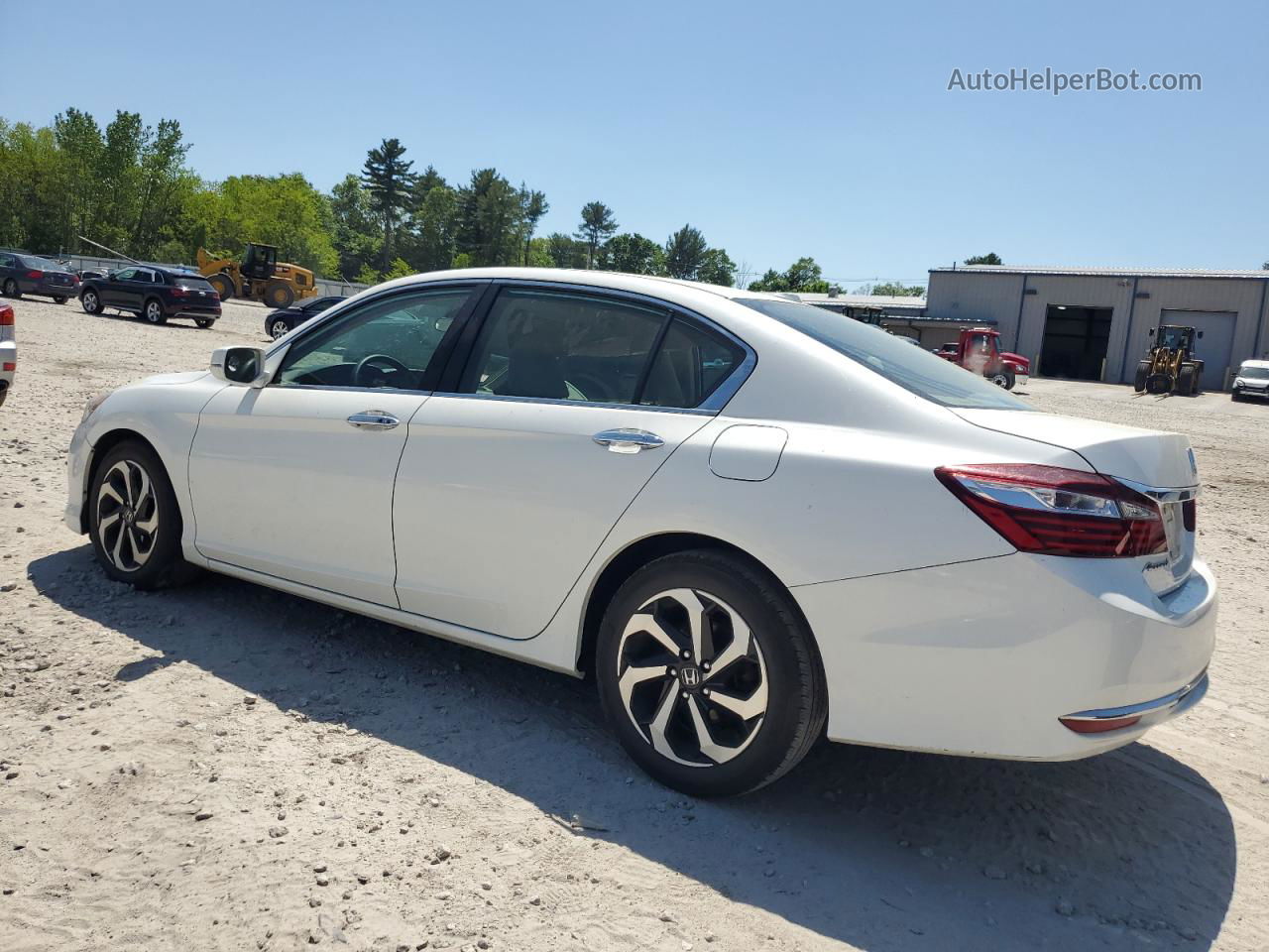 2017 Honda Accord Ex White vin: 1HGCR2F00HA046876