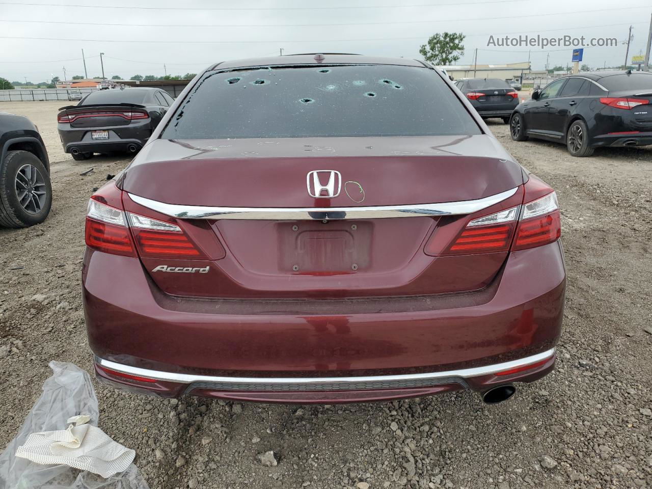 2016 Honda Accord Ex Burgundy vin: 1HGCR2F01GA049493