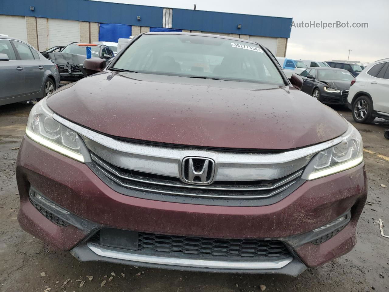 2017 Honda Accord Ex Burgundy vin: 1HGCR2F01HA087789