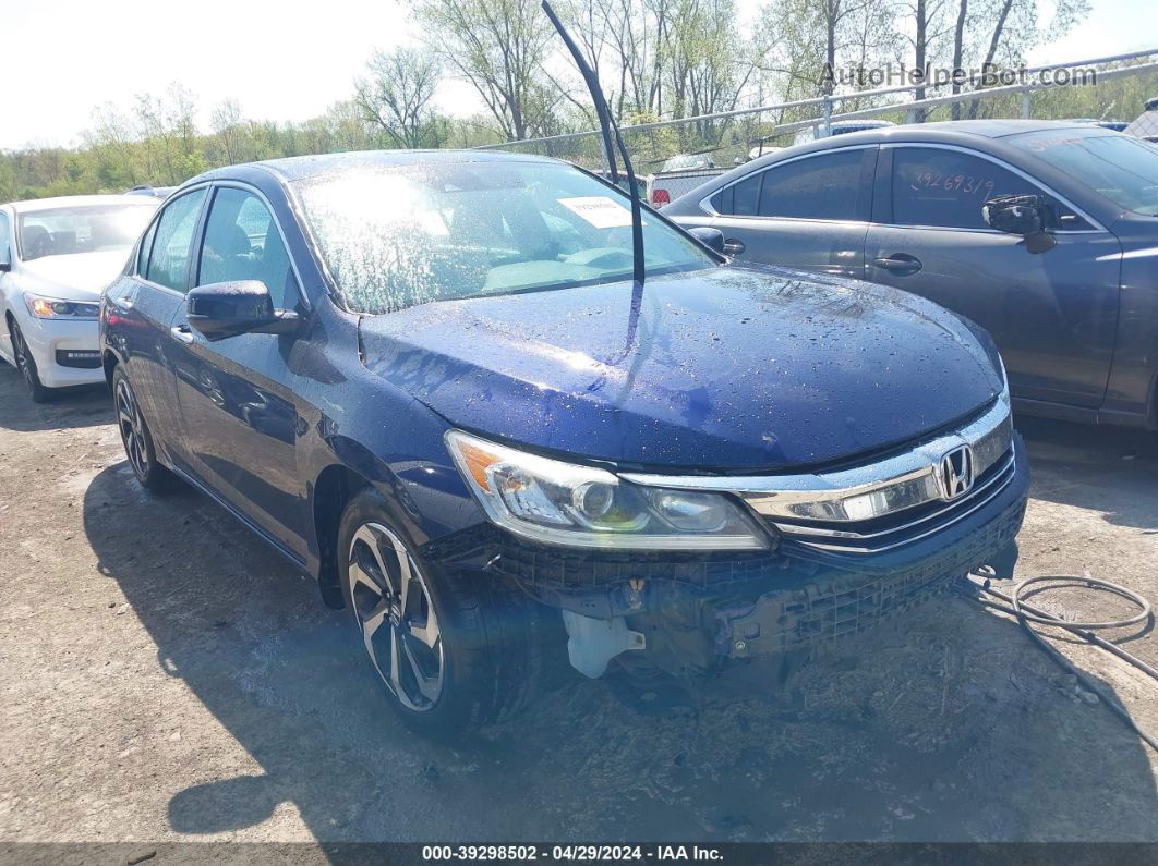 2016 Honda Accord Ex Blue vin: 1HGCR2F02GA007768