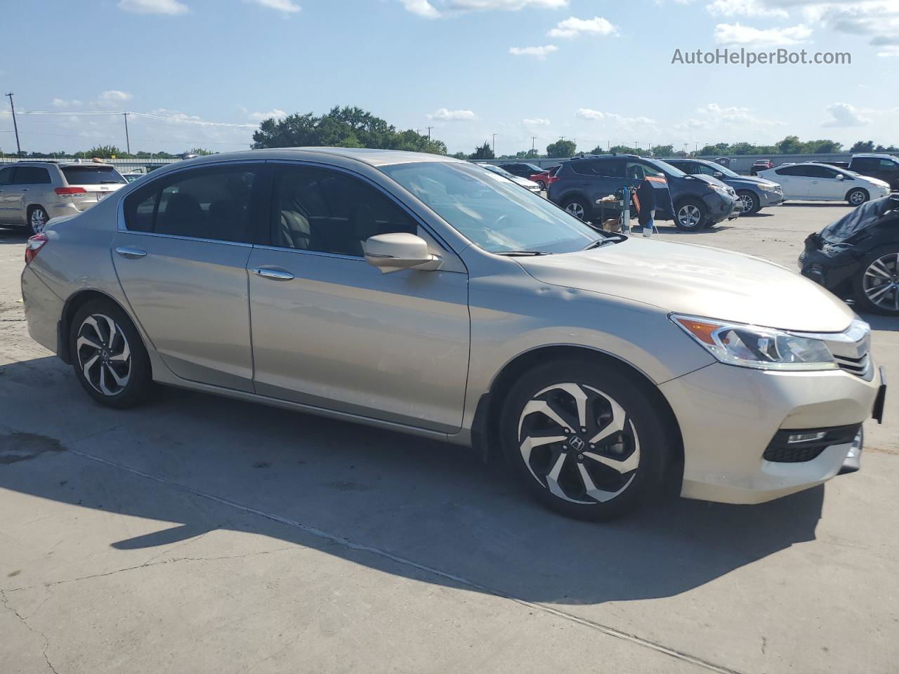 2017 Honda Accord Ex Beige vin: 1HGCR2F03HA159205