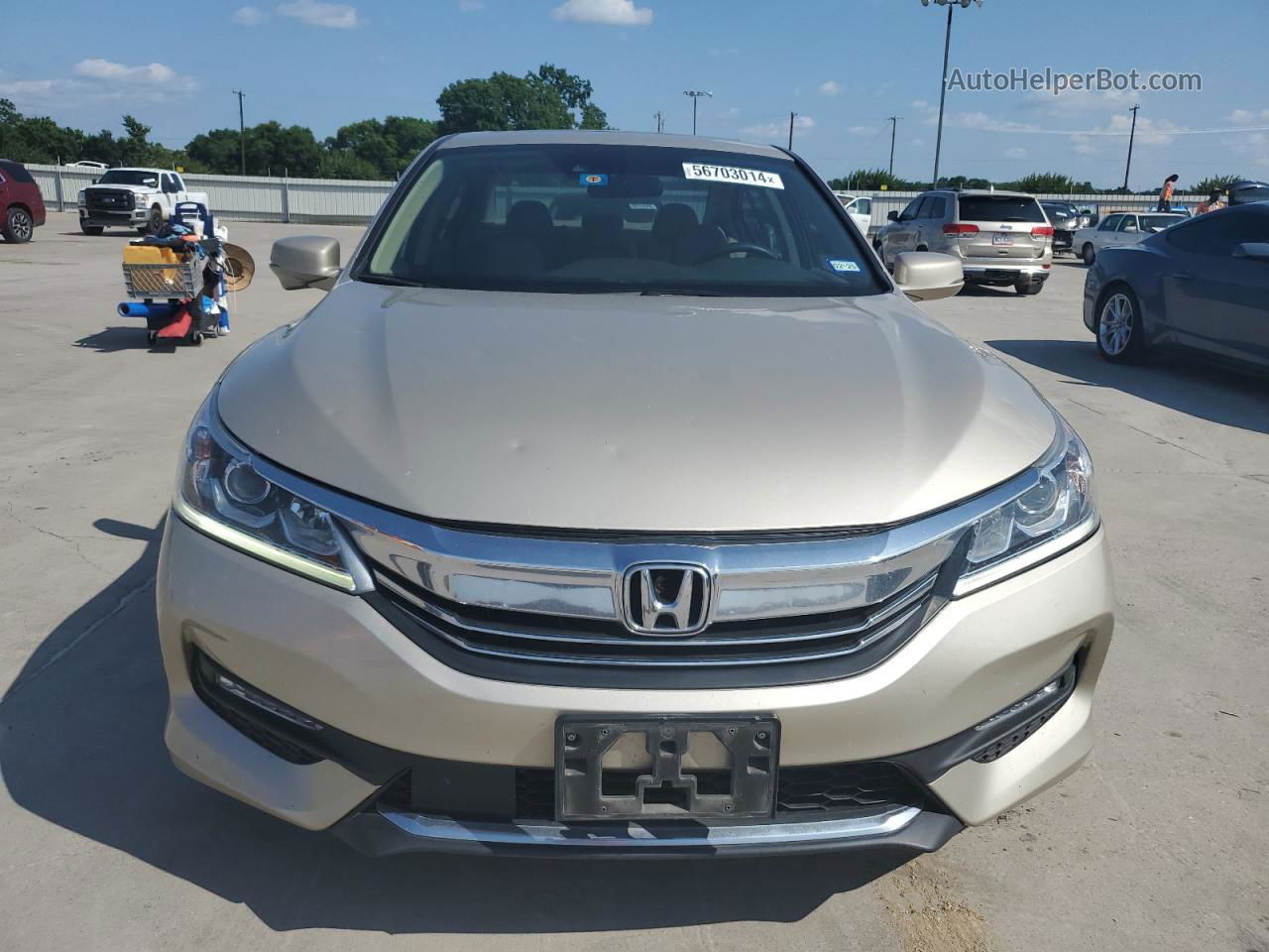 2017 Honda Accord Ex Beige vin: 1HGCR2F03HA159205