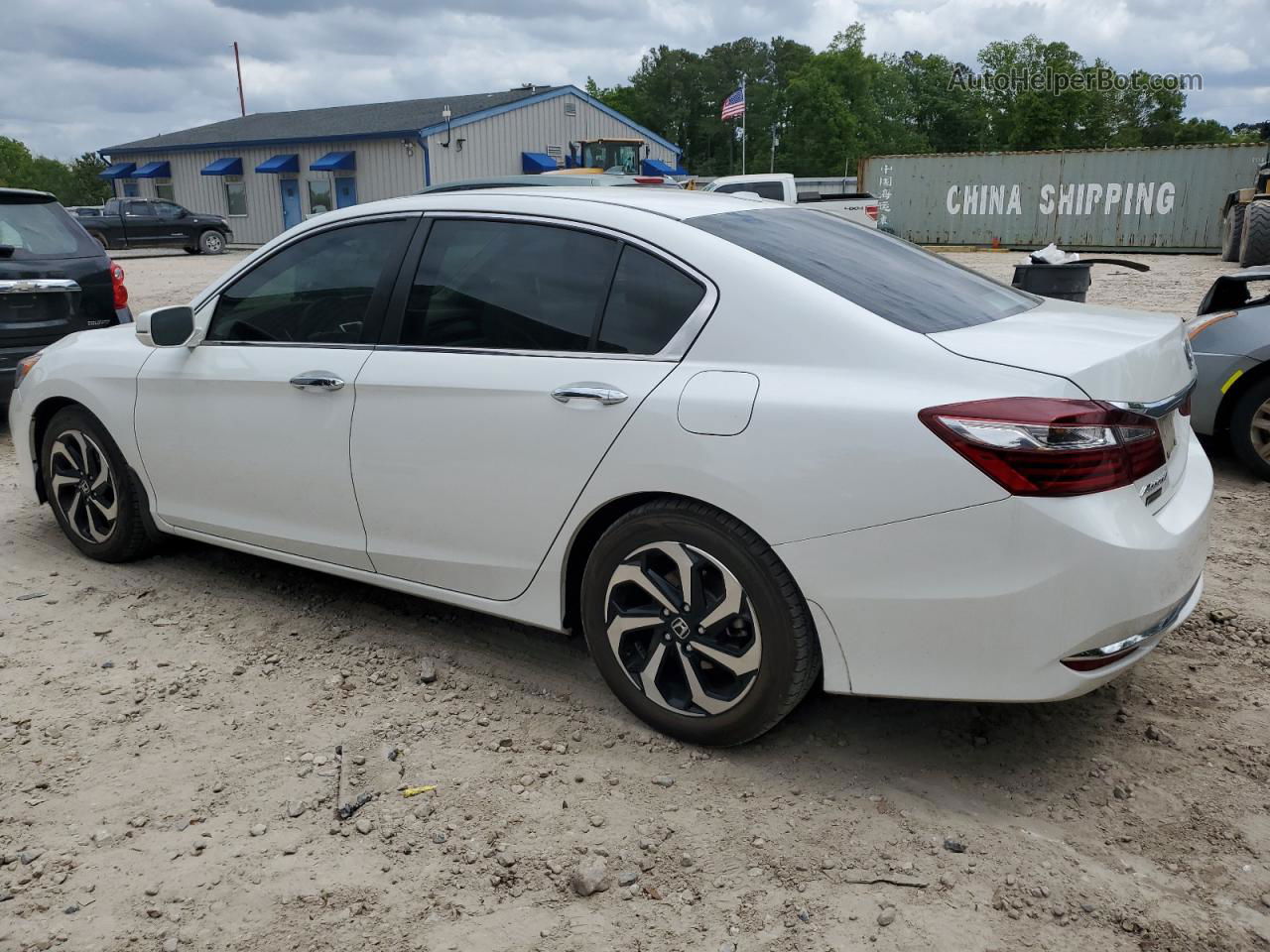 2016 Honda Accord Ex White vin: 1HGCR2F04GA130343