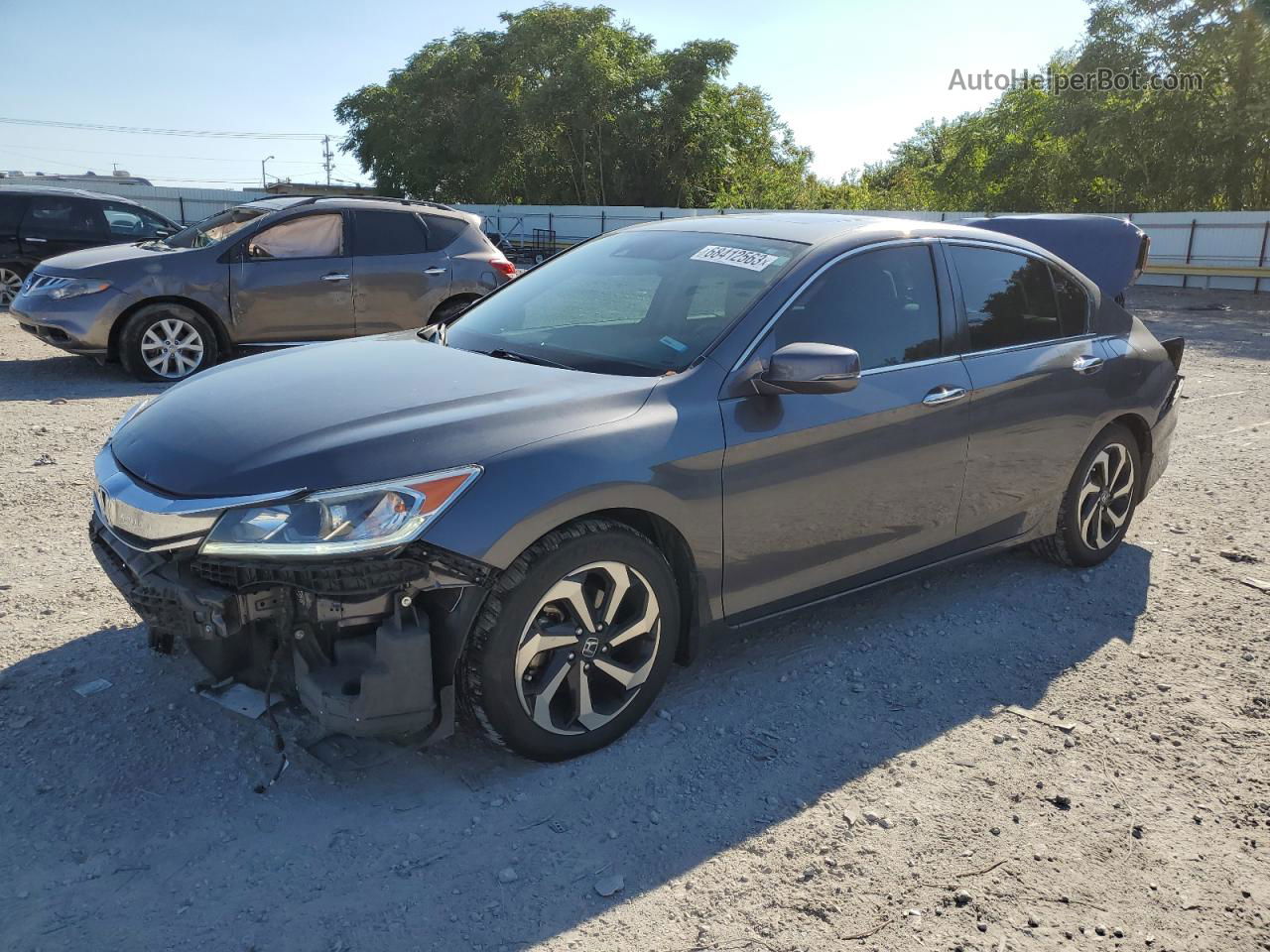 2017 Honda Accord Ex Gray vin: 1HGCR2F06HA182073