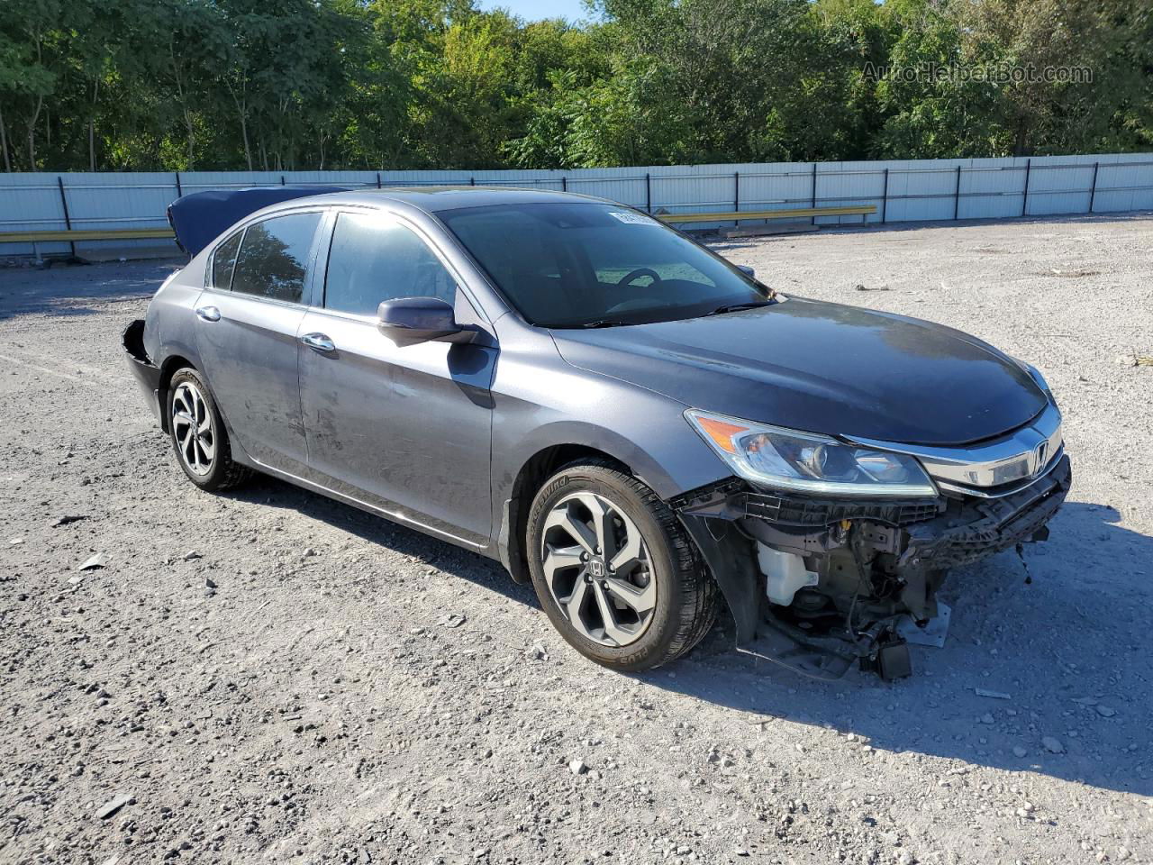 2017 Honda Accord Ex Gray vin: 1HGCR2F06HA182073