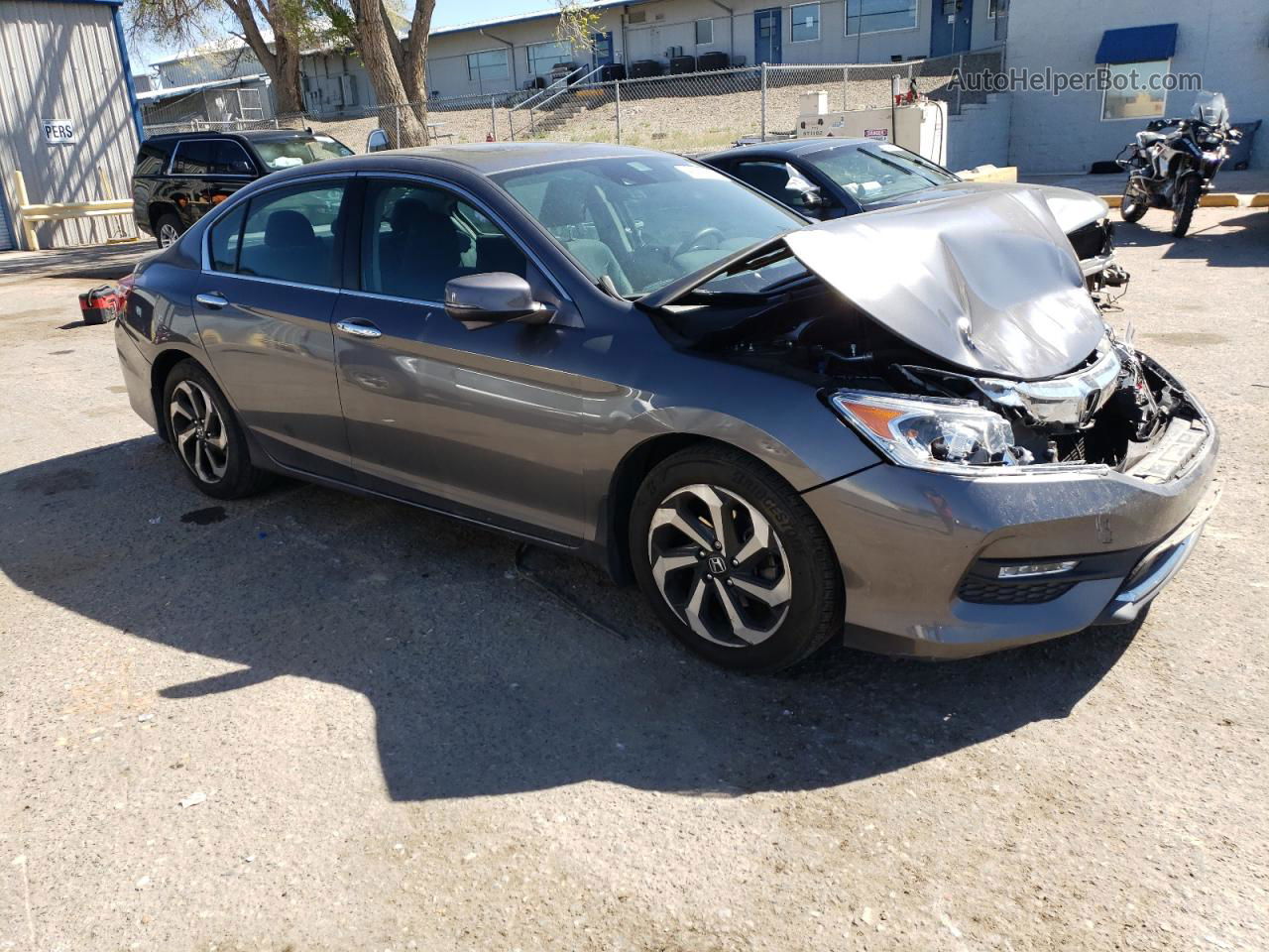 2016 Honda Accord Ex Gray vin: 1HGCR2F07GA203608