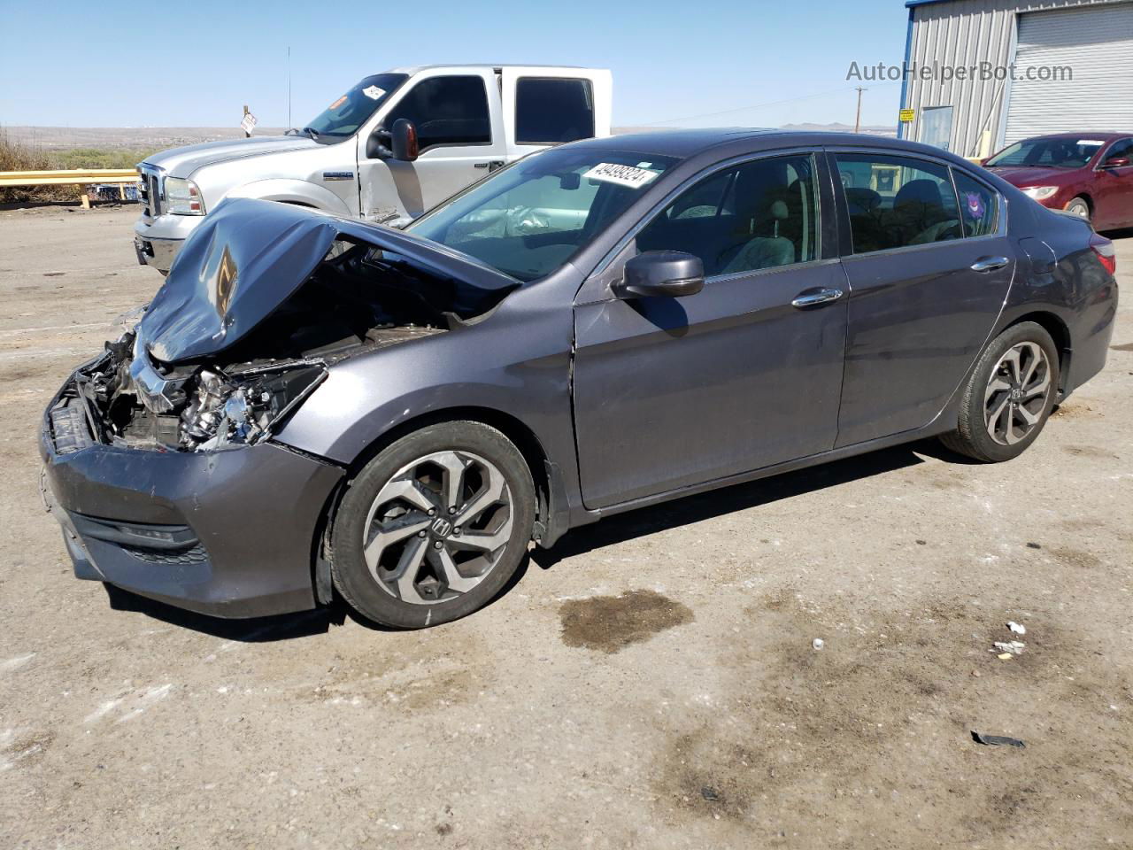 2016 Honda Accord Ex Gray vin: 1HGCR2F07GA203608