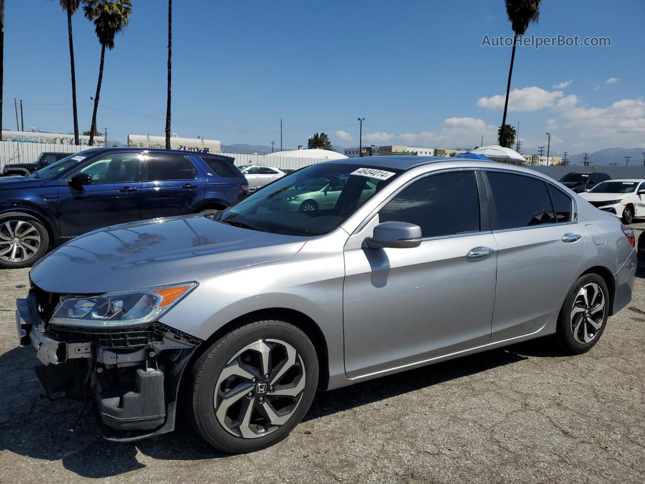 2016 Honda Accord Ex Silver vin: 1HGCR2F08GA202516