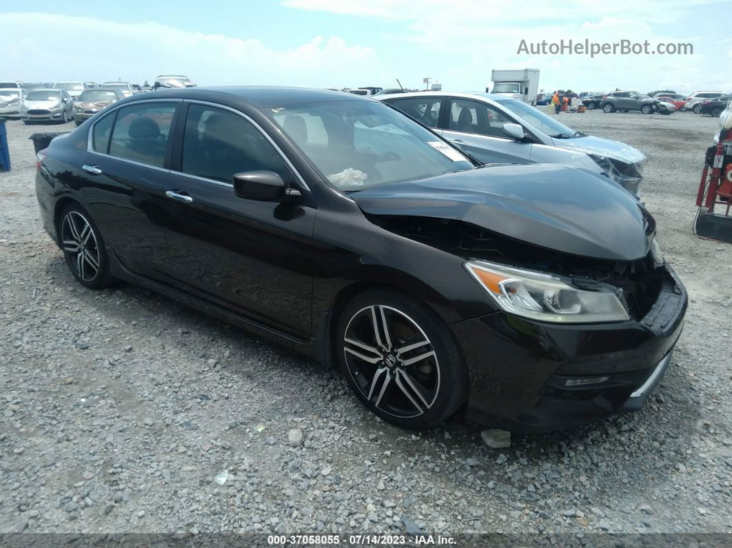 2017 Honda Accord Sedan Sport Se Black vin: 1HGCR2F10HA037572