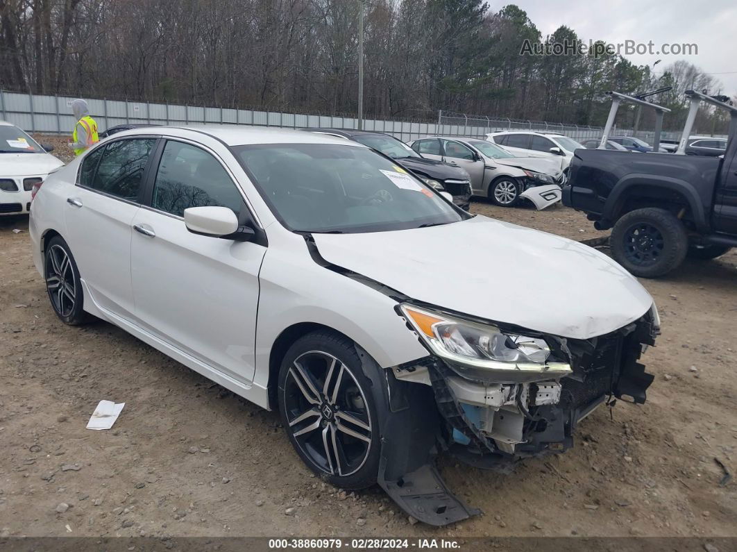 2017 Honda Accord Sport Se White vin: 1HGCR2F10HA078011