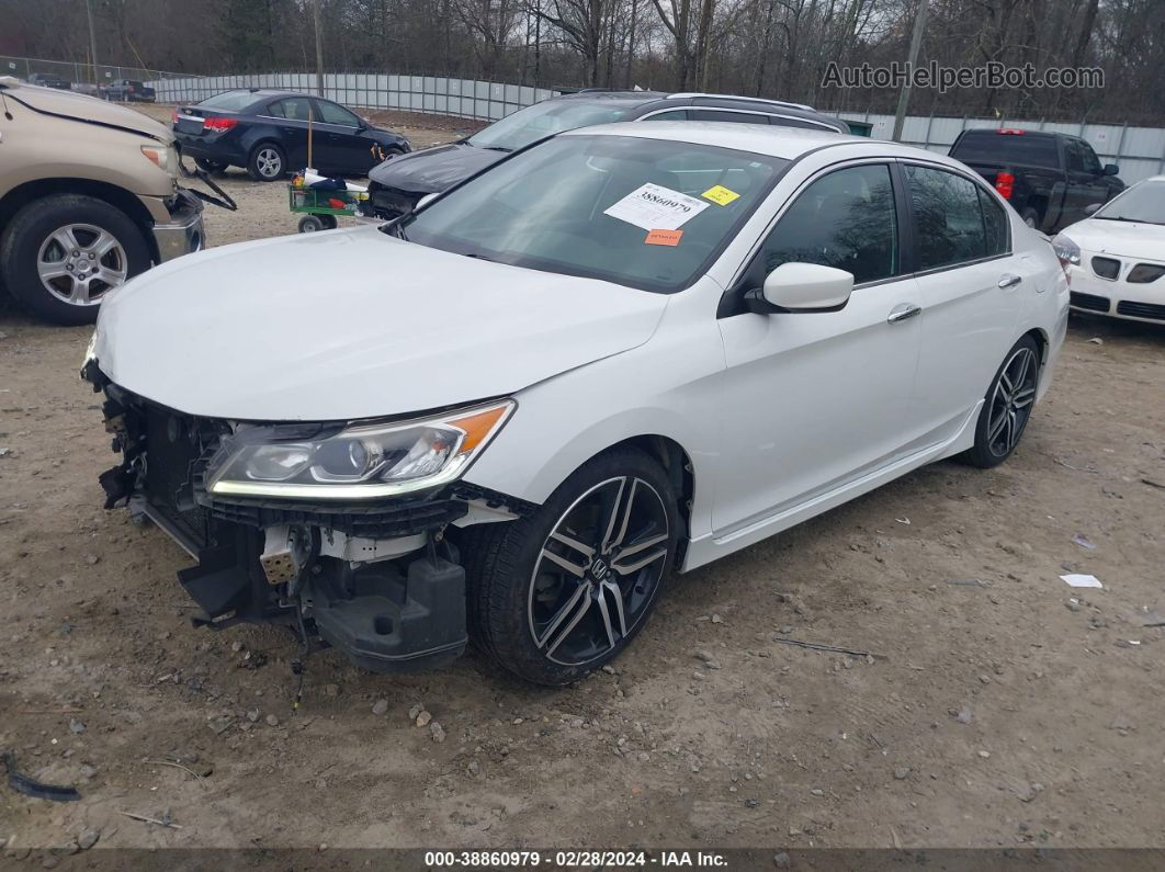 2017 Honda Accord Sport Se White vin: 1HGCR2F10HA078011