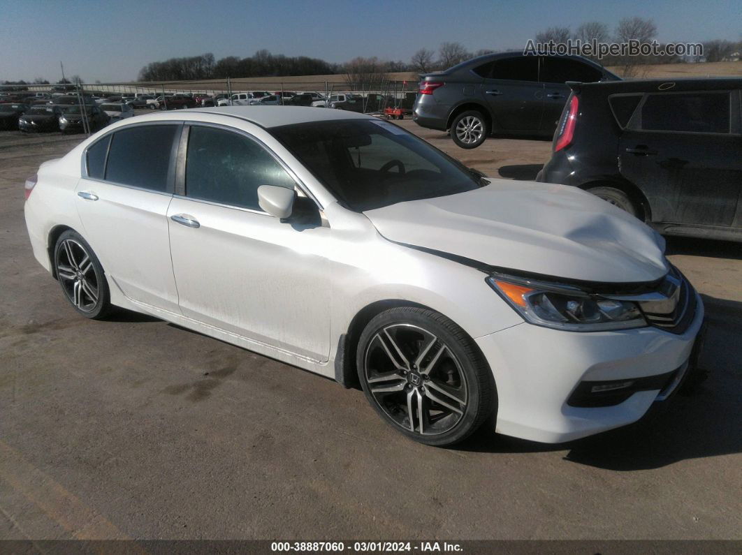 2017 Honda Accord Sport Se White vin: 1HGCR2F10HA171627