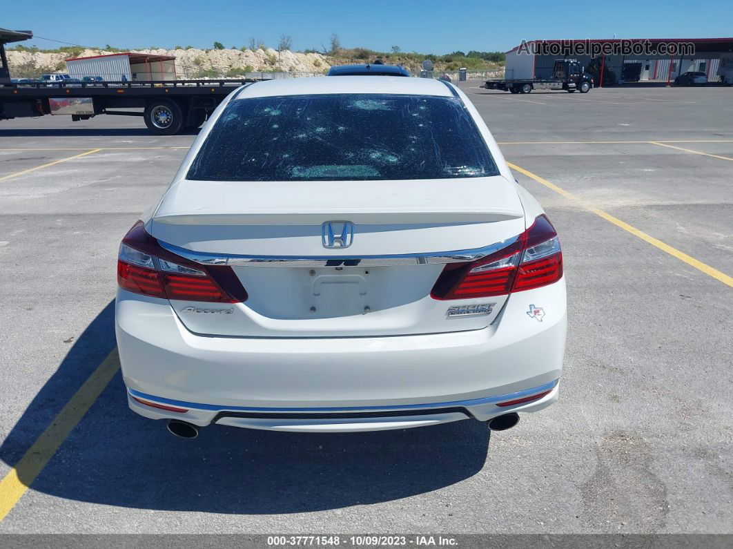 2017 Honda Accord Sport Se White vin: 1HGCR2F10HA244737