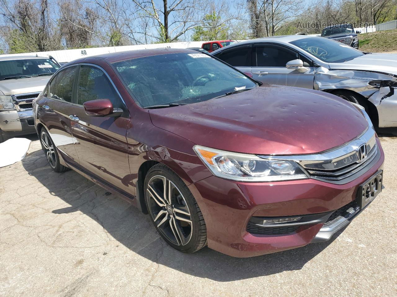 2017 Honda Accord Sport Special Edition Maroon vin: 1HGCR2F11HA025267