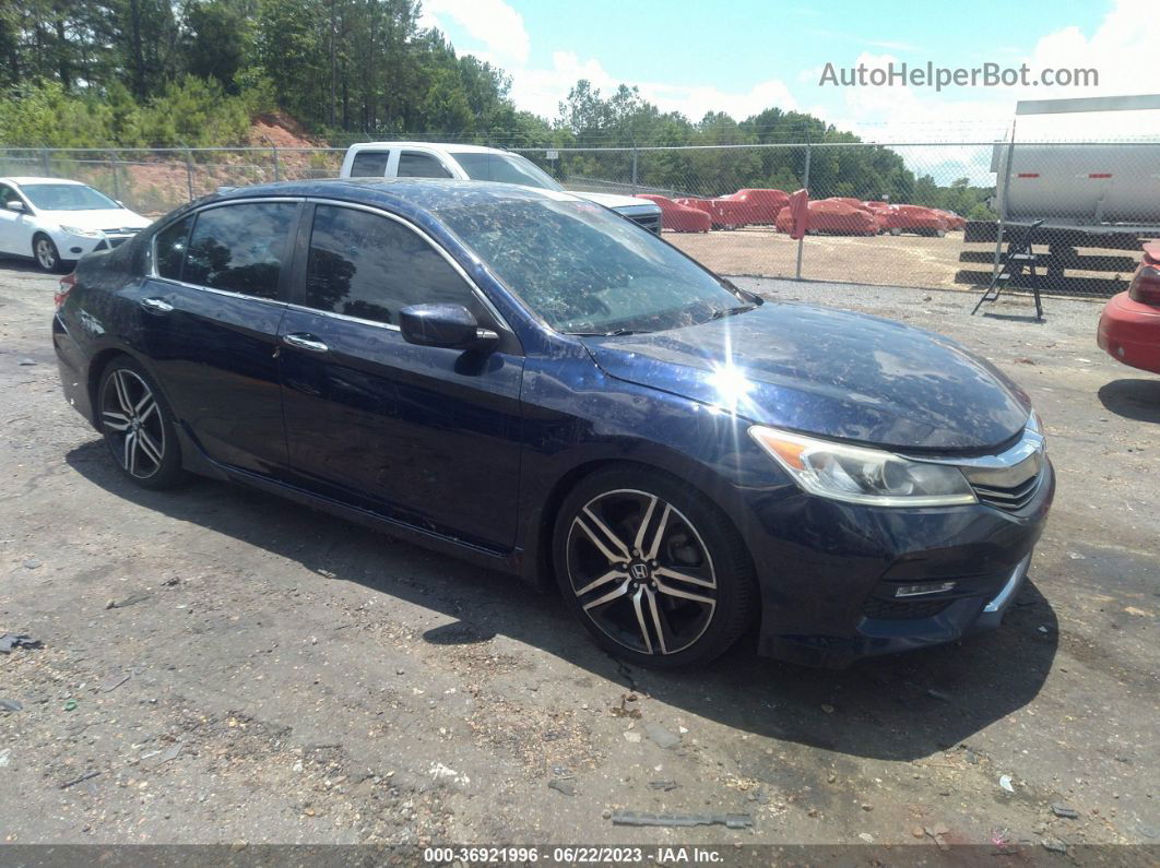 2017 Honda Accord Sedan Sport Se Blue vin: 1HGCR2F11HA141150