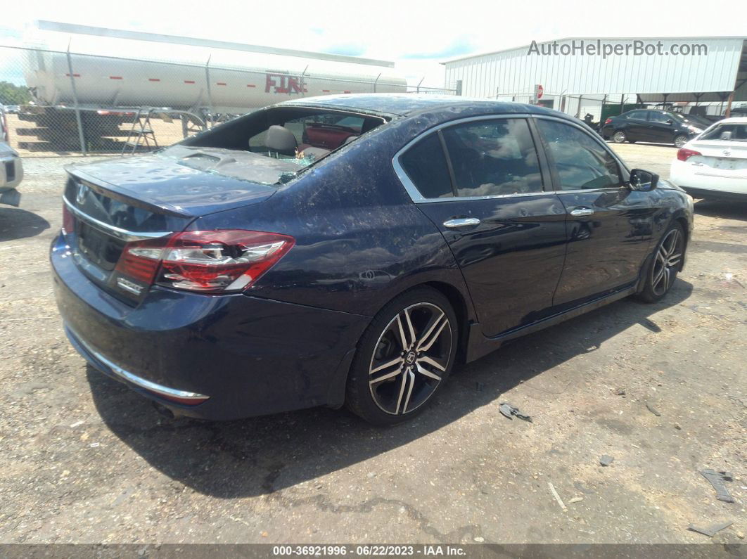 2017 Honda Accord Sedan Sport Se Blue vin: 1HGCR2F11HA141150