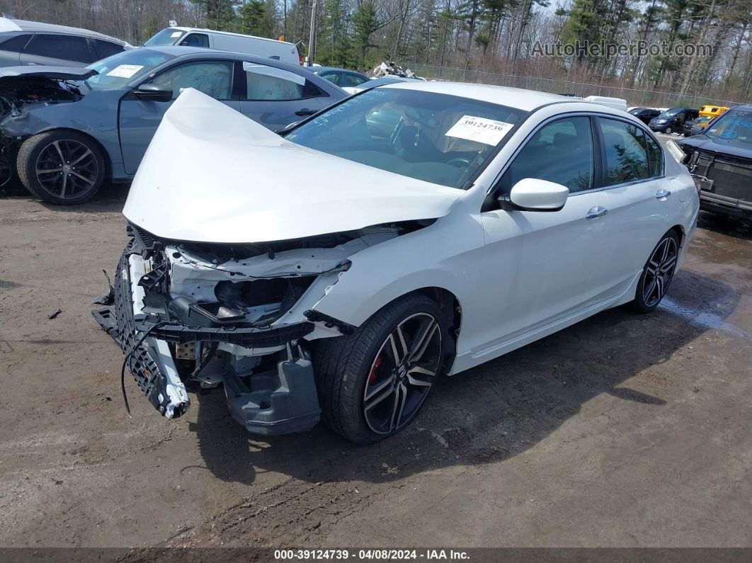 2017 Honda Accord Sport Se White vin: 1HGCR2F11HA222326