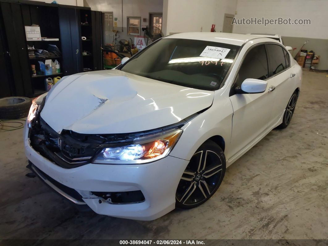 2017 Honda Accord Sport Se White vin: 1HGCR2F12HA062201