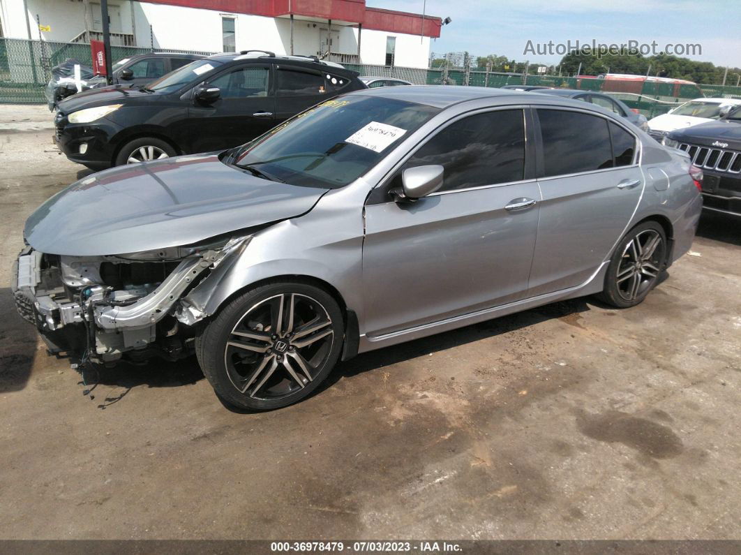 2017 Honda Accord Sedan Sport Se Silver vin: 1HGCR2F12HA168826