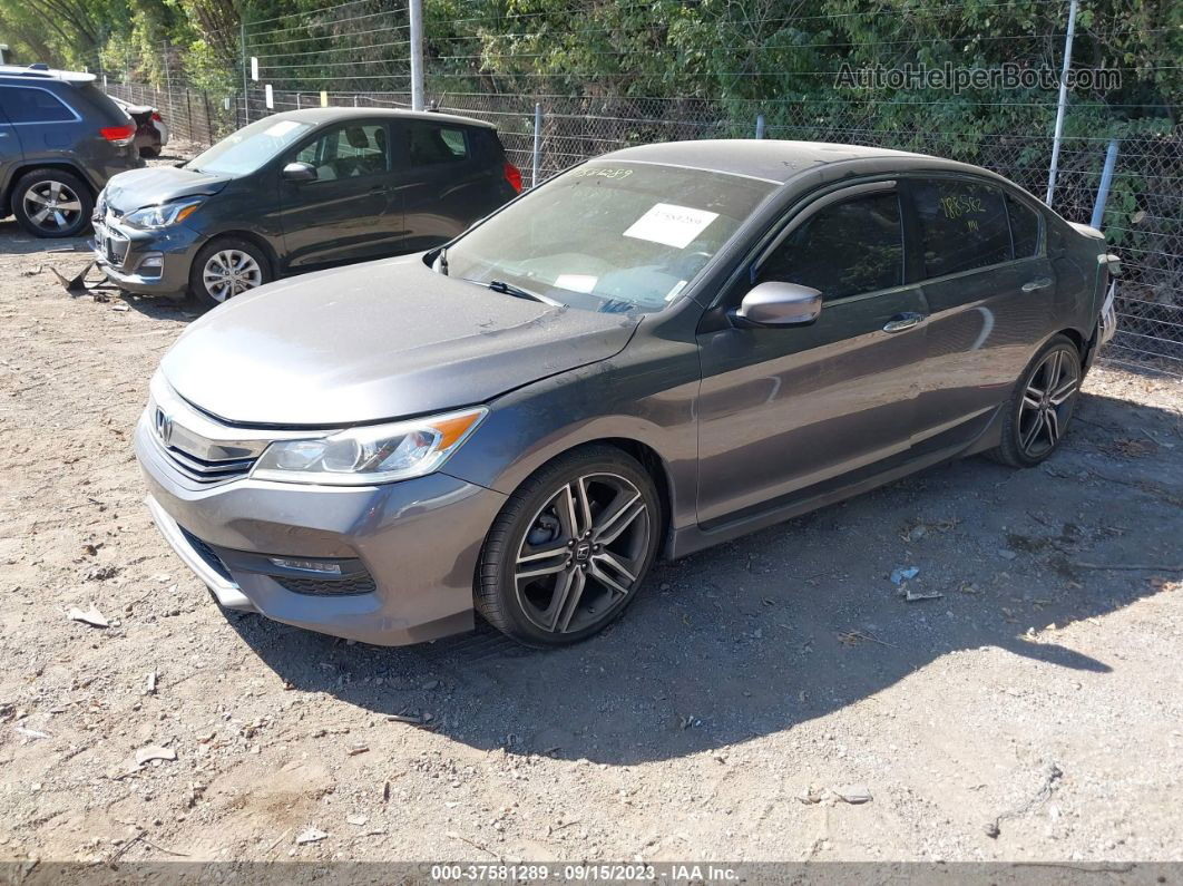 2017 Honda Accord Sport Se Gray vin: 1HGCR2F12HA299710