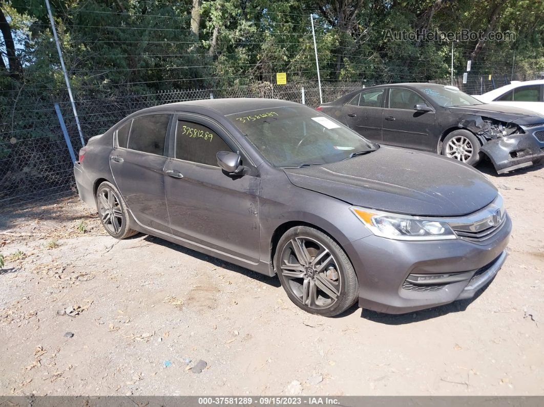 2017 Honda Accord Sport Se Gray vin: 1HGCR2F12HA299710