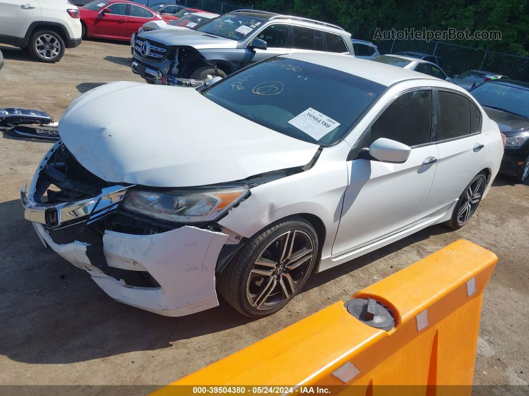 2017 Honda Accord Sport Se White vin: 1HGCR2F14HA001741