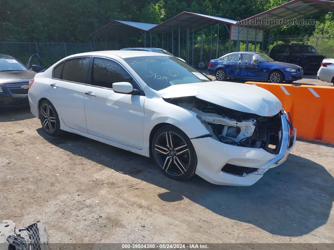 2017 Honda Accord Sport Se White vin: 1HGCR2F14HA001741