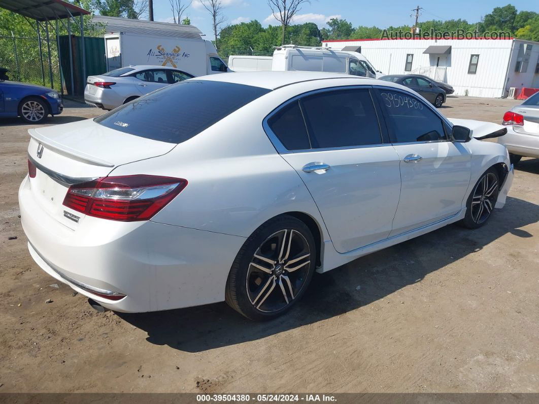 2017 Honda Accord Sport Se White vin: 1HGCR2F14HA001741