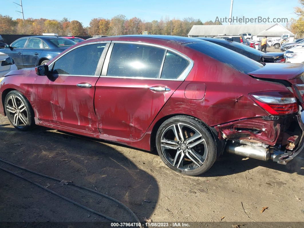 2017 Honda Accord Sport Se Maroon vin: 1HGCR2F15HA087545