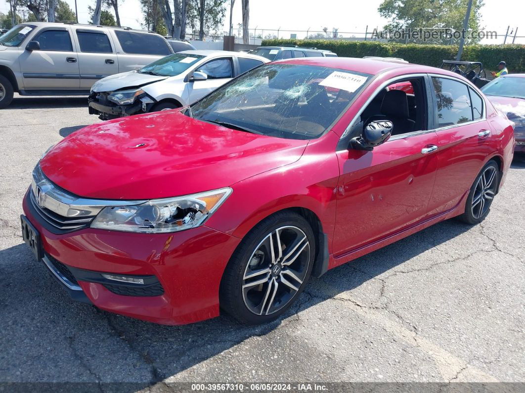 2017 Honda Accord Sport Se Red vin: 1HGCR2F15HA251179