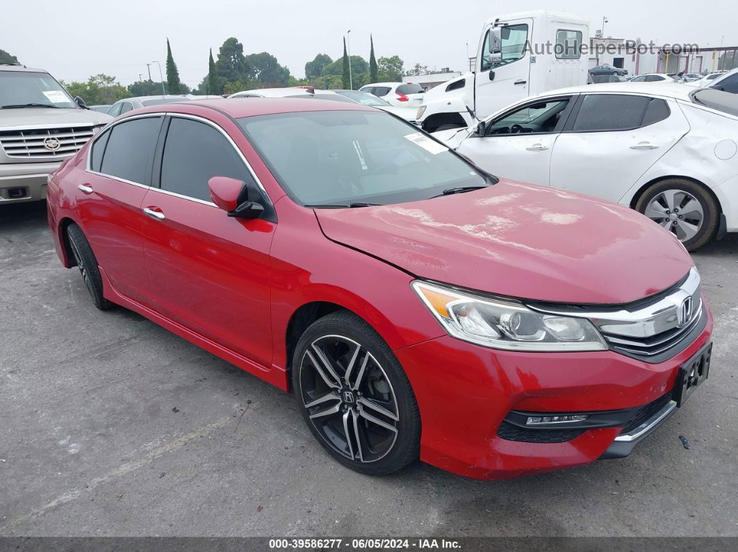 2017 Honda Accord Sport Se Красный vin: 1HGCR2F16HA063416