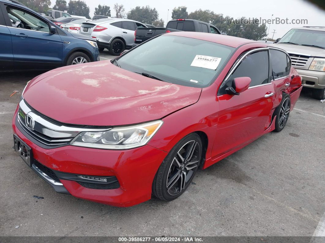 2017 Honda Accord Sport Se Red vin: 1HGCR2F16HA063416