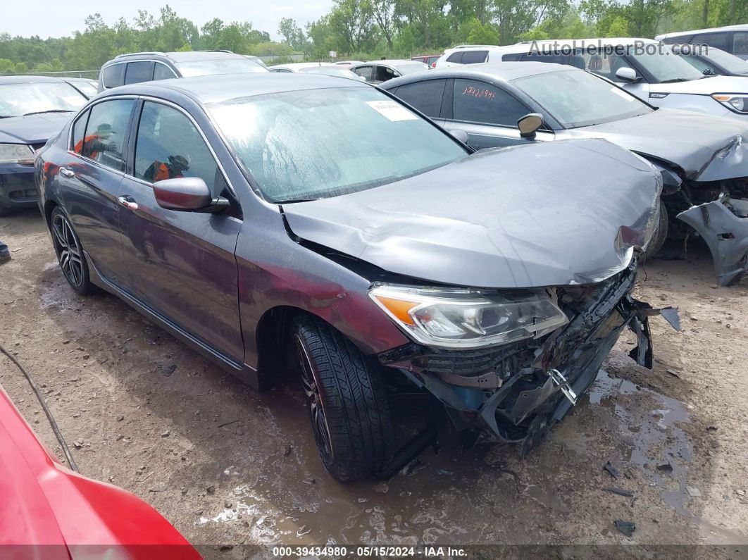 2017 Honda Accord Sport Se Gray vin: 1HGCR2F16HA119340