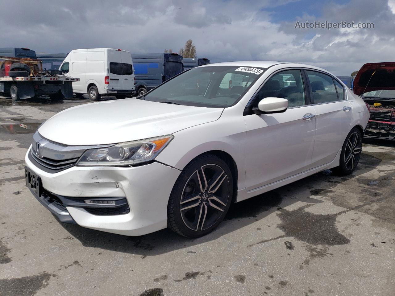 2017 Honda Accord Sport Special Edition White vin: 1HGCR2F17HA054689