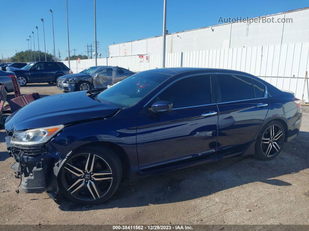 2017 Honda Accord Sport Se Blue vin: 1HGCR2F17HA100411