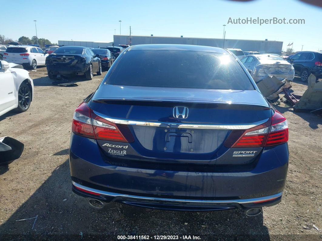 2017 Honda Accord Sport Se Синий vin: 1HGCR2F17HA100411