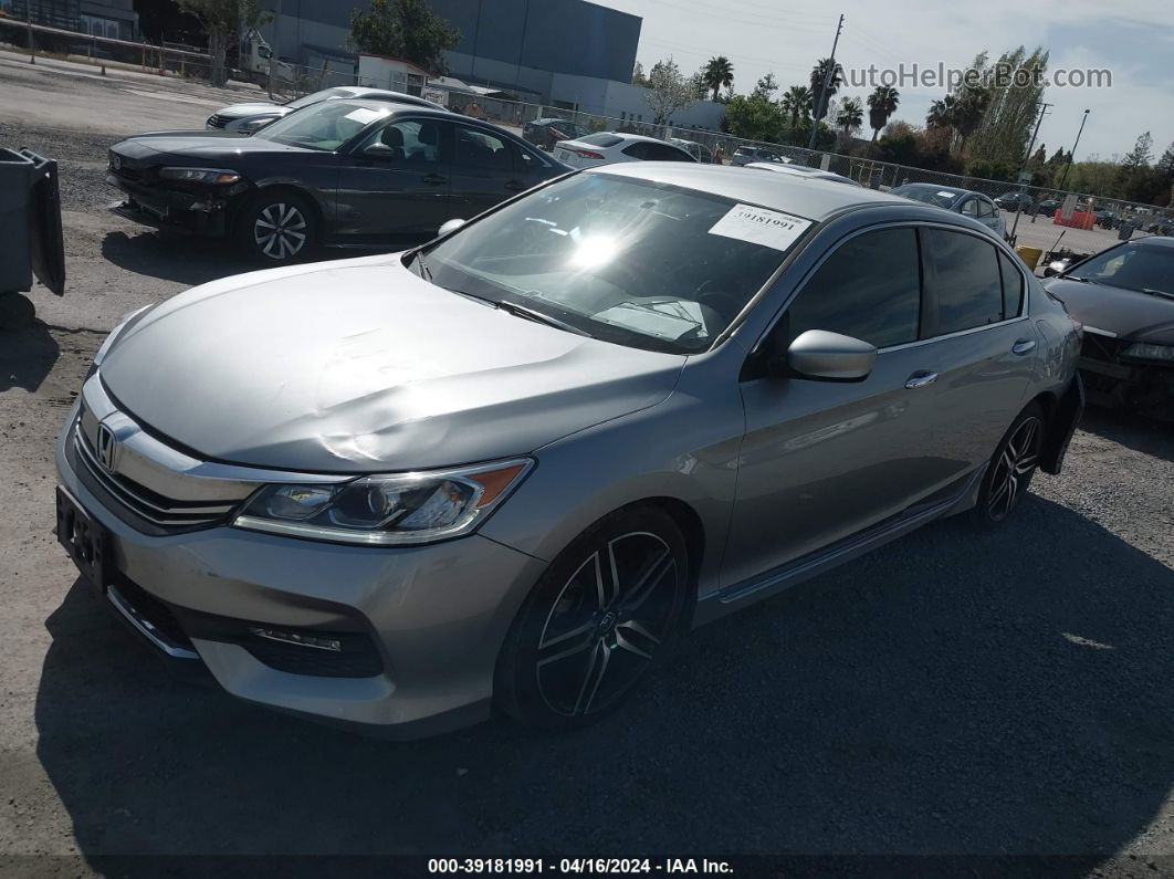 2017 Honda Accord Sport Se Silver vin: 1HGCR2F17HA207796