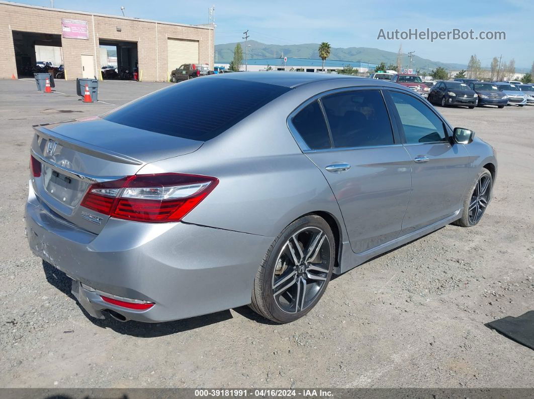 2017 Honda Accord Sport Se Silver vin: 1HGCR2F17HA207796