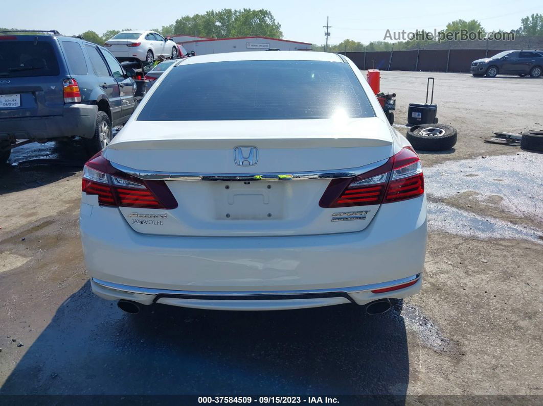 2017 Honda Accord Sport Se White vin: 1HGCR2F17HA273362