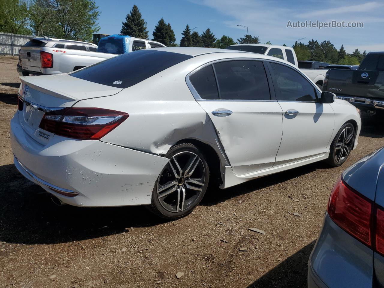 2017 Honda Accord Sport Special Edition White vin: 1HGCR2F18HA144319