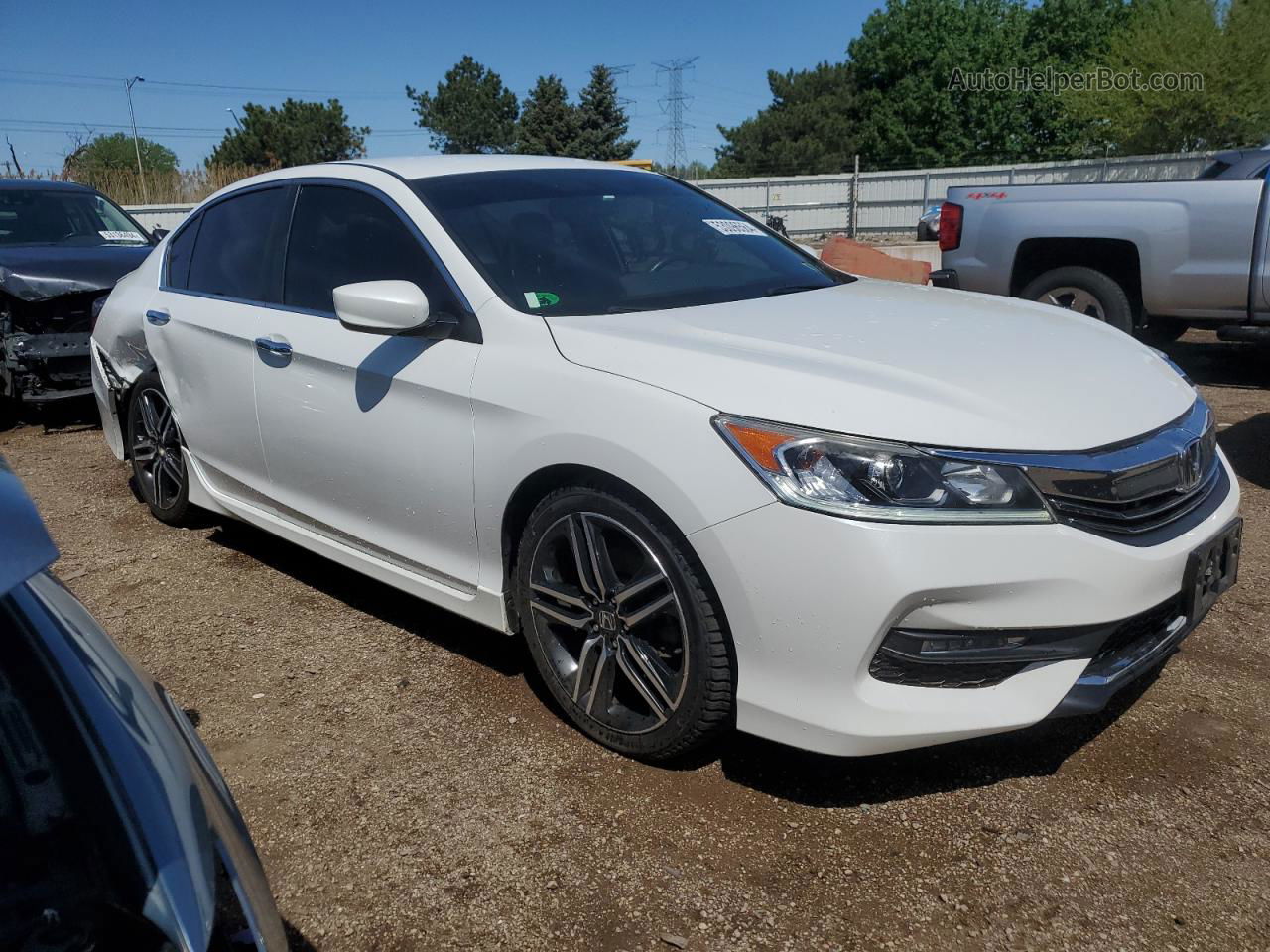 2017 Honda Accord Sport Special Edition White vin: 1HGCR2F18HA144319