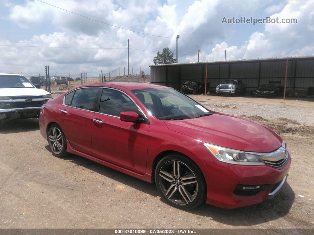 2017 Honda Accord Sedan Sport Se Red vin: 1HGCR2F18HA158480